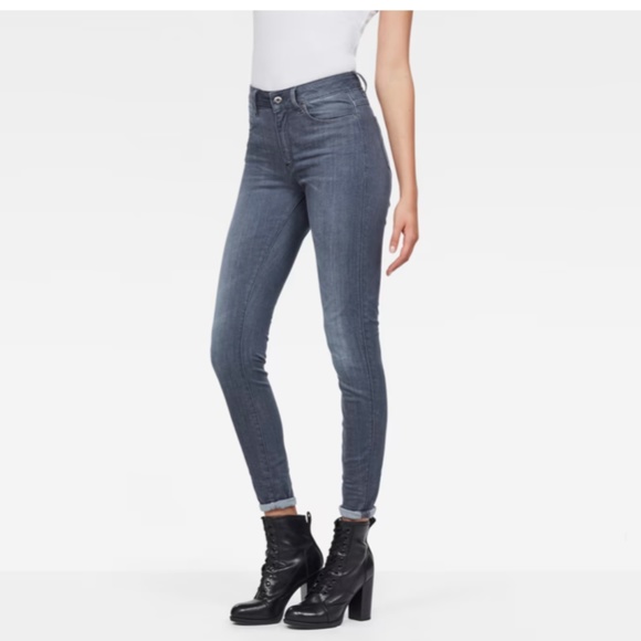 RAW 1 G-STAR Shape Super Skinny Jeans Medium Blue Size 27X30